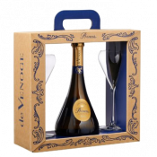 Champagne Princes Blanc de blanc GB + 2 kozarca De Venoge