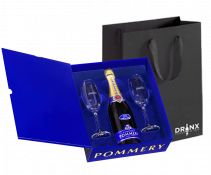 Darilni paket D14 Champagne Royal Brut Pommery GB + 2 kozarca
