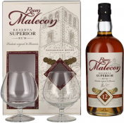 Rum Anejo 12 Reserva Superior Malecon + 2 kozarca + GB 0,7 l