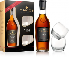 Cognac Camus VSOP + 2 kozarca + GB 0,7 l