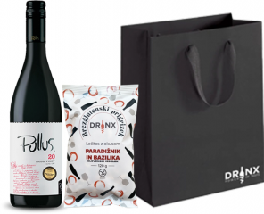 Darilni paket A13 Modri pinot Pullus Ptujska Klet 0,75 l