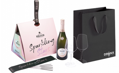 Darilni paket D16 Franciacorta Rose 61 + iskrice + 2 kozarca Berlucchi