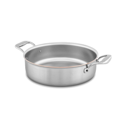 FALK bakreni troslojni nizki lonec 24 cm; 2,9l z dvema ročajema, Copercore BGE