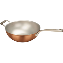 Falk Bakreni Wok z dolgim ročajem 28cm, 4.5L, tudi za indukcijo BGE