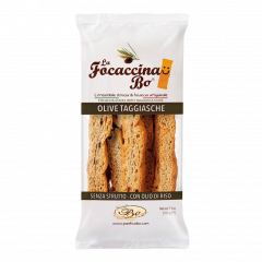 HRUSTLJAVA FOCACCIA BO OLIVE TAGGIASCHE Grissinificio Bo 100 g