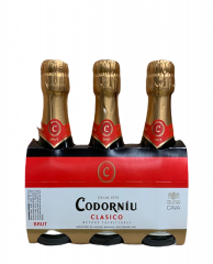 Peneče vino Cava Classico Brut Codorniu 3-pack 0,20 l