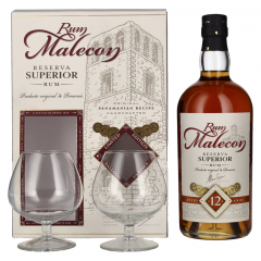 Rum Anejo 12 Reserva Superior Malecon + 2 kozarca + GB 0,7 l