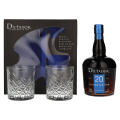 Rum Dictador 20 yo ICON RESERVE + 2 kozarca + GB 0,7 l