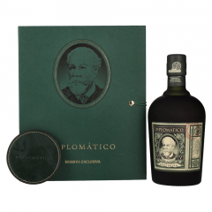 Rum Diplomatico Reserva Exclusiva + Coaster + GB 0,7 l