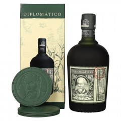 Rum Diplomatico Reserva Exclusiva + 4 Coaster + GB 0,7 l