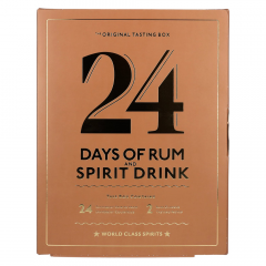 Rum S.B.S 24 DAYS OF RUM The Original YELLOW Rum Box + 2 kozarca 24 x 0,02 l