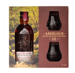 Škotski whisky Aberlour 12 let + 2 kozarca GB 0,7 l