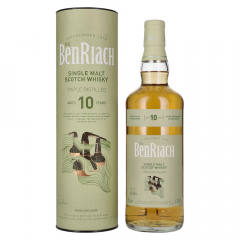 Škotski whisky BenRiach 10Y Triple Distilled Double Matured + GB 0,7 l