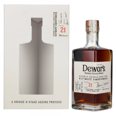 Škotski whisky Dewars 21yo Blended Double Aged + GB 0,5 l