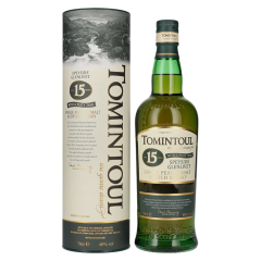 Škotski Whisky Tomintoul 15 Peaty Tang + GB 0,7 l