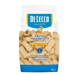 Testenine Rigatoni Napoletani 124 (tulci široki) De Cecoo 500g