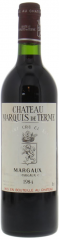 Vino Margaux Grand Cru Classe 1984 Chateau Marquis de Terme 0,75 l