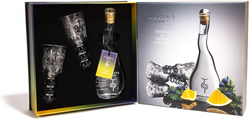 Vodka U'Luvka Orange & Juniper + 2 kozarčka + GB 0,10 l