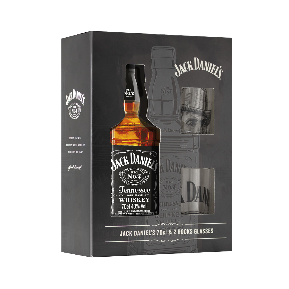 Ameriški whiskey Jack Daniels + 2 kozarca + GB 0,7 l