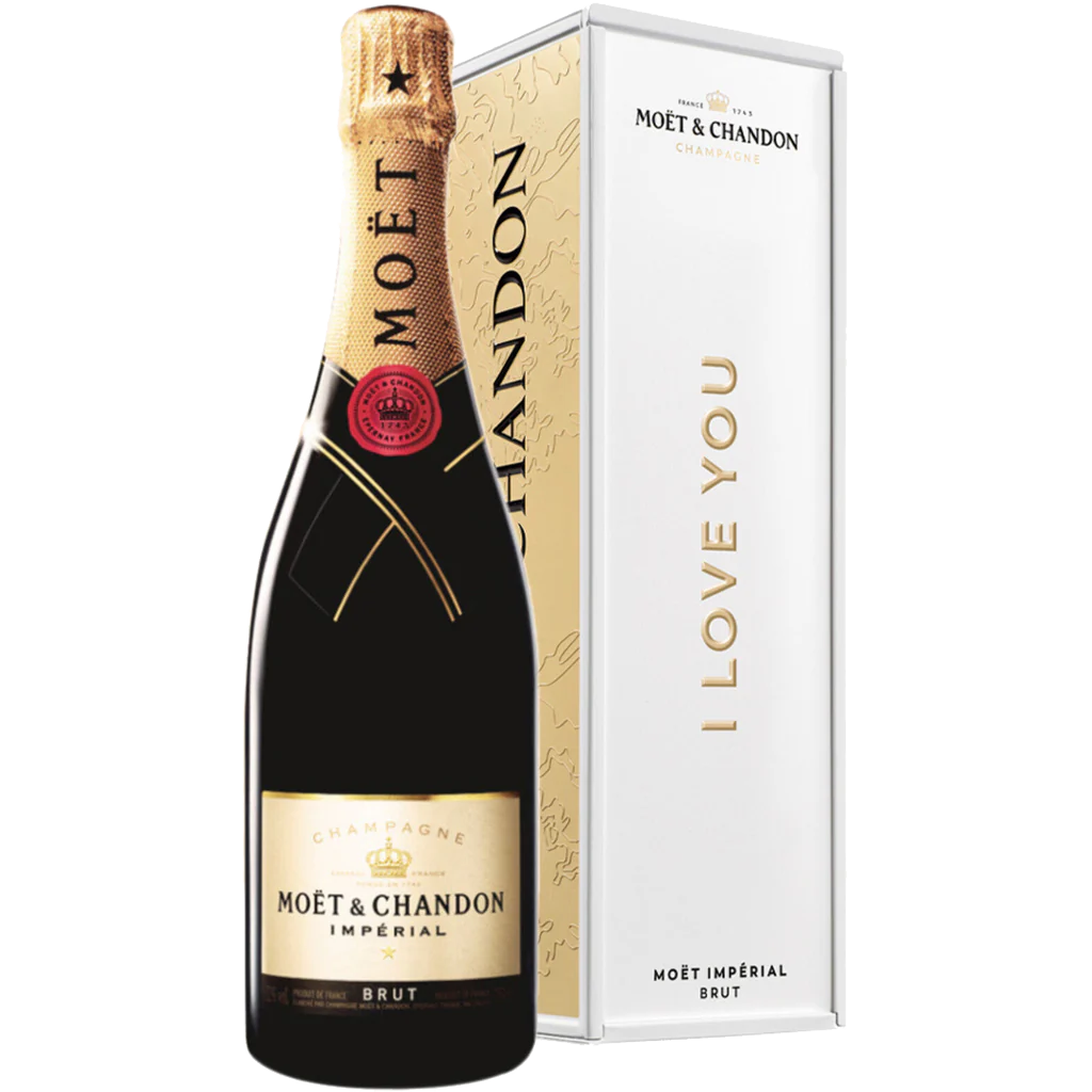 Champagne Brut Imperial Moët & Chandon + GB LOVE METAL 0,75 l