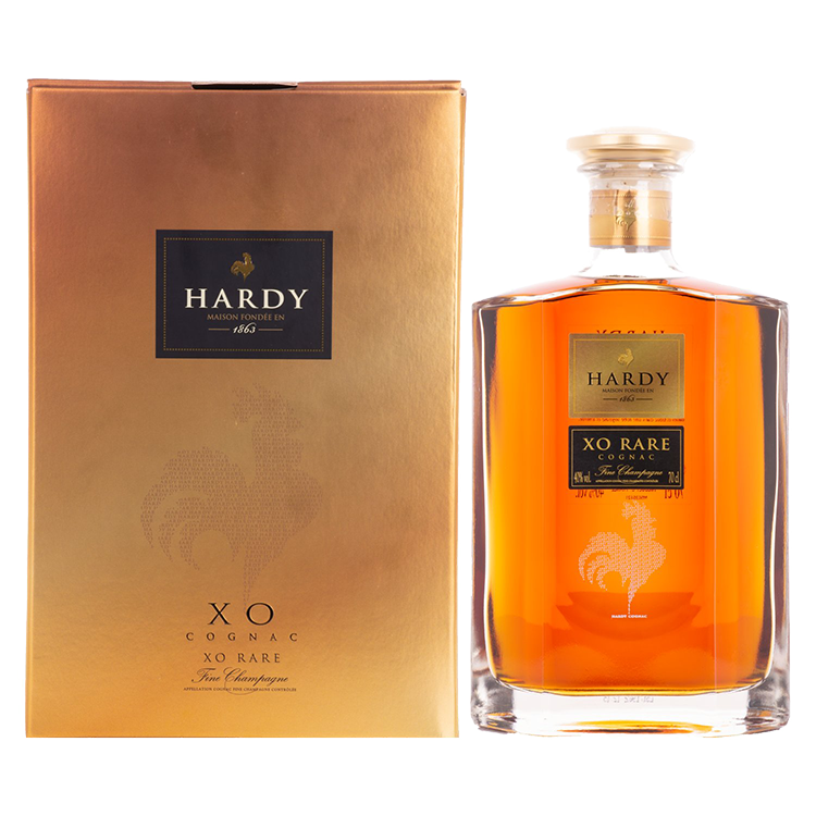 Cognac Hardy XO RARE + GB 0,7 l