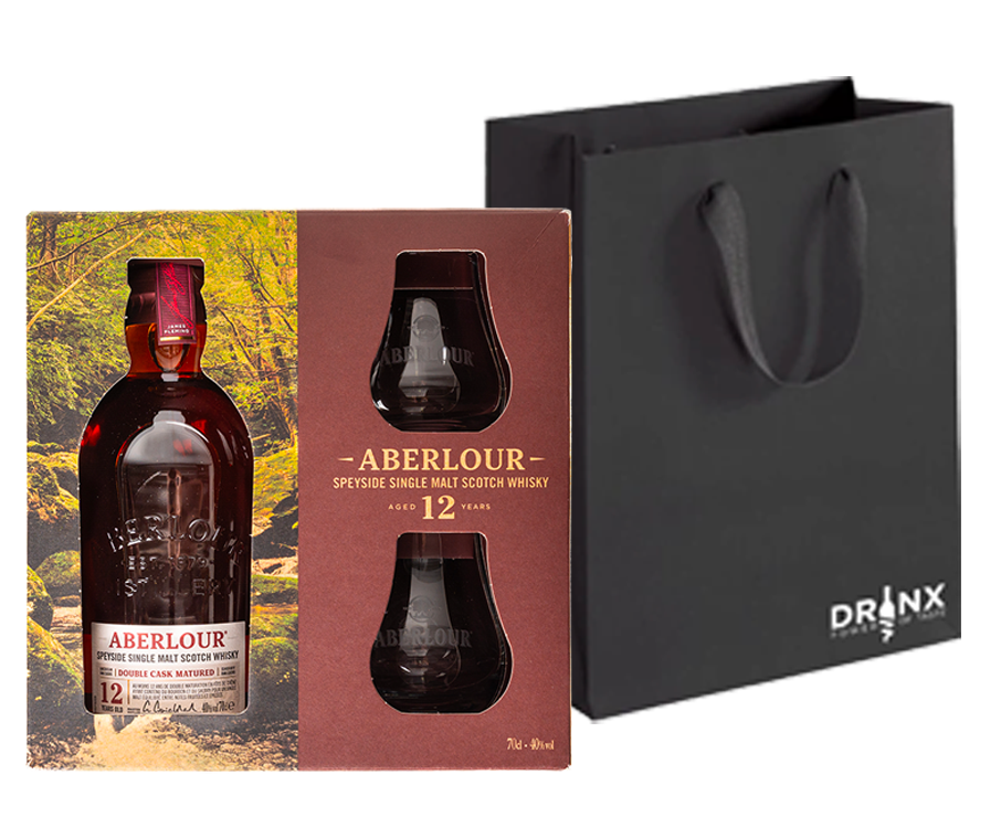 Darilni paket K4 Škotski whisky Aberlour 12 let + 2 kozarca GB