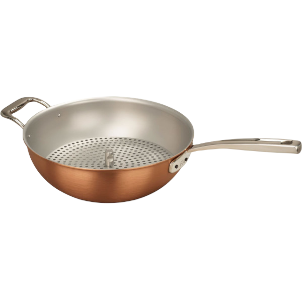 Falk Bakreni Wok z dolgim ročajem 28cm, 4,5l, z vložkom za dušenje Signature BGE