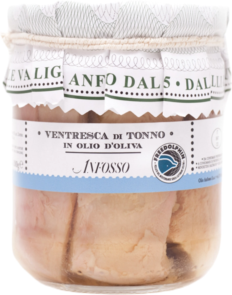 FILEJI VENTRESCA rumenoplavuti tun v EVO OLIO ANFOSSO 200 g