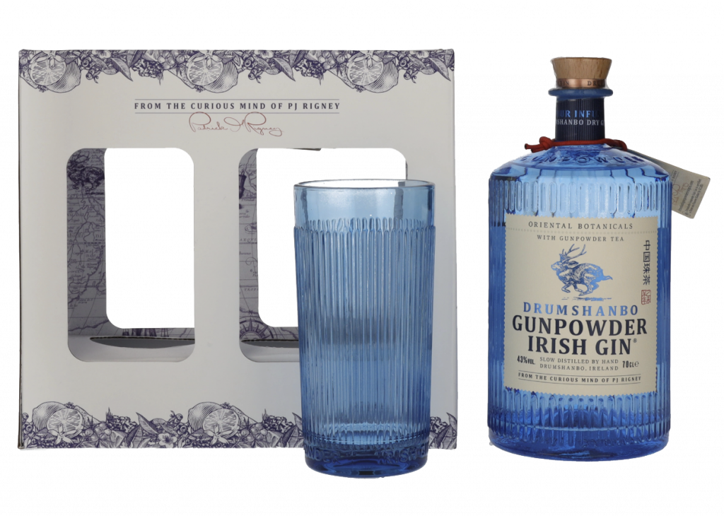 Gin Drumshanbo Gunpowder GB + 1 kozarec 0,7 l