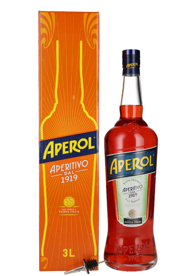 Grenčica Aperol + bottle pourer + GB 3 l