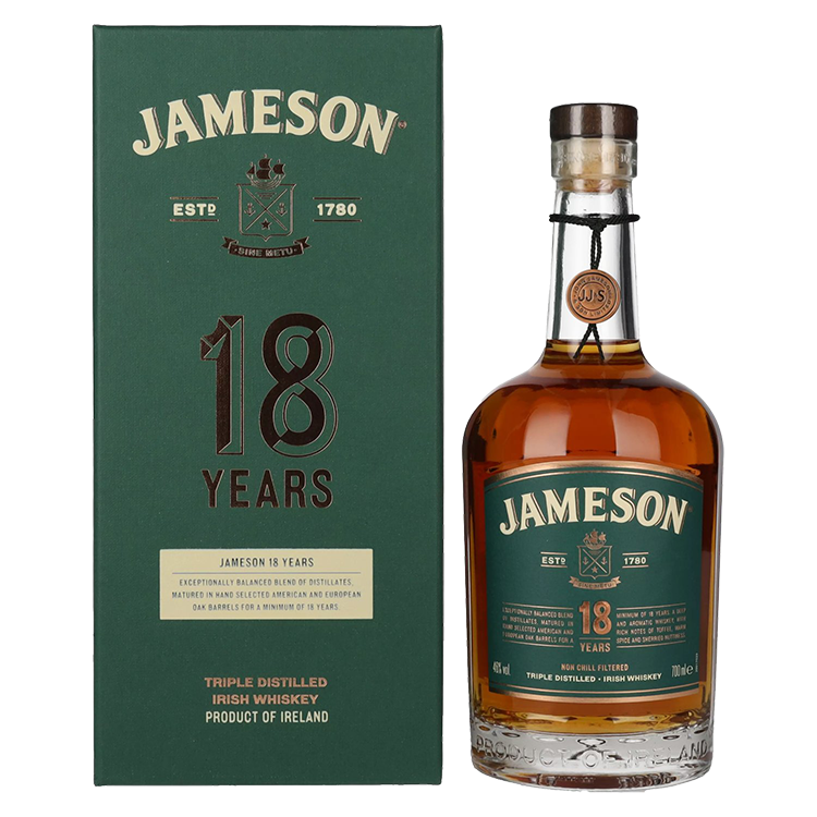 Irski whiskey Jameson 18 YO + GB 0,7 l