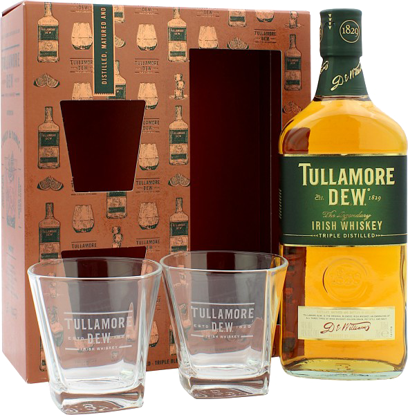 Irski whiskey Tullamore Dew + 2 kozarca GB 0,7 l