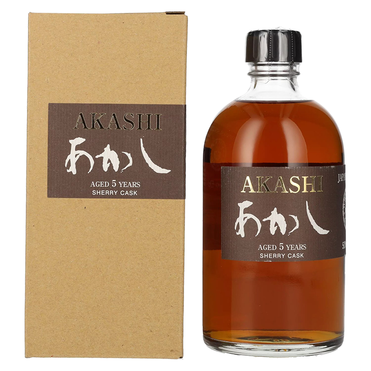 Japonski whisky Akashi 5y Single Malt Sherry cask + GB 0,5 l