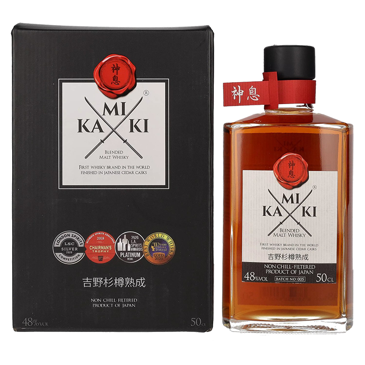 Japonski Whisky KAMIKI Blended Malt Whisky + GB 0,5 l