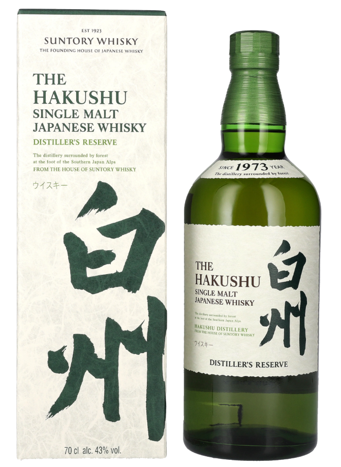 Japonski Whisky The Hakushu Single Malt Suntory Distiller's reserve + GB 0,7 l