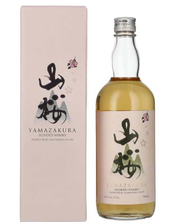 Japonski whisky Yamazakura Japanese Blended Whisky Pink Label + GB  0,7 l