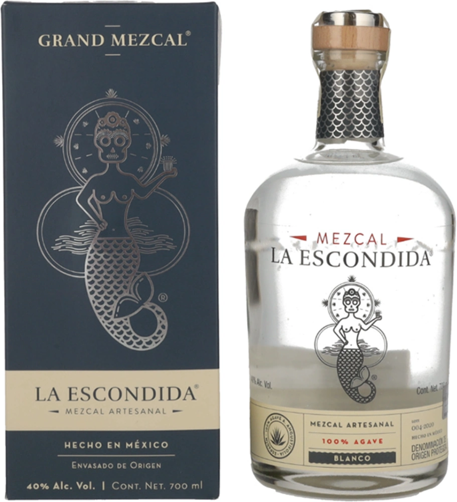 Mezcal Artesanal Blanco La Escondida + GB 0,7 l