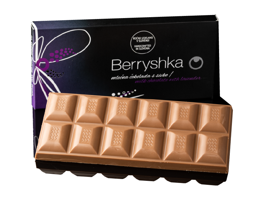 Mlečna čokolada s sivko Berryshka 120 g
