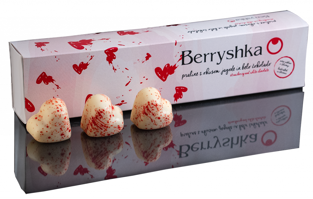 Pralineji srčki Berryshka 50 g