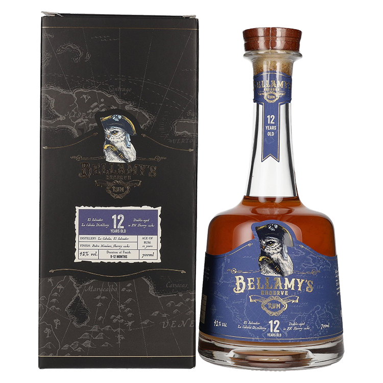 Rum 12 Years Old Reserve Bellamy's + GB 0,7 l