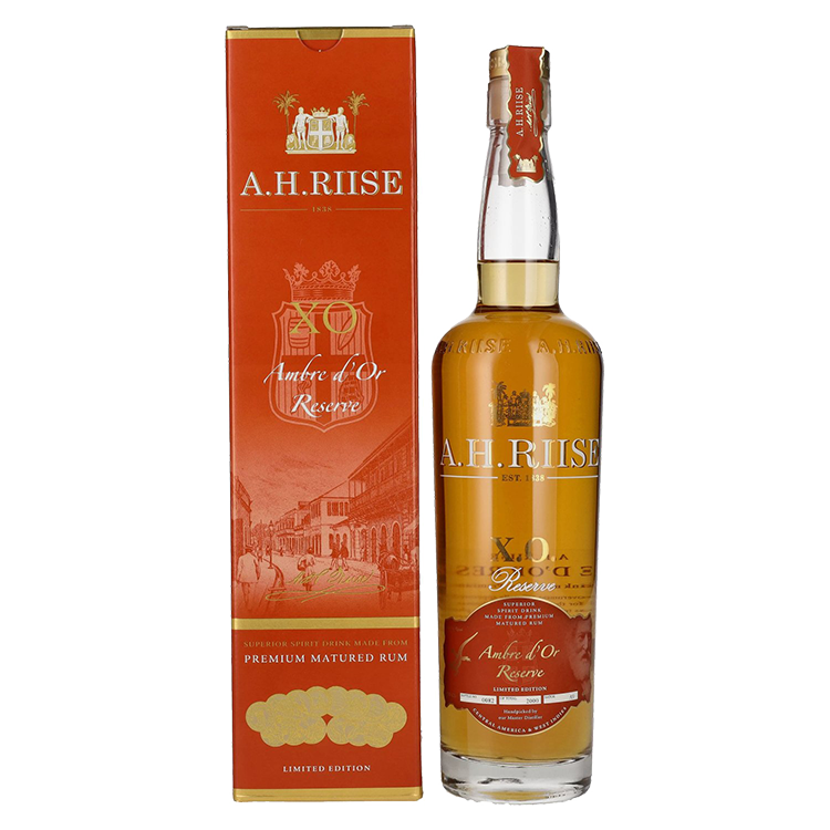 Rum A.H. Riise XO Ambre d'Or Reserve + GB 0,7 l