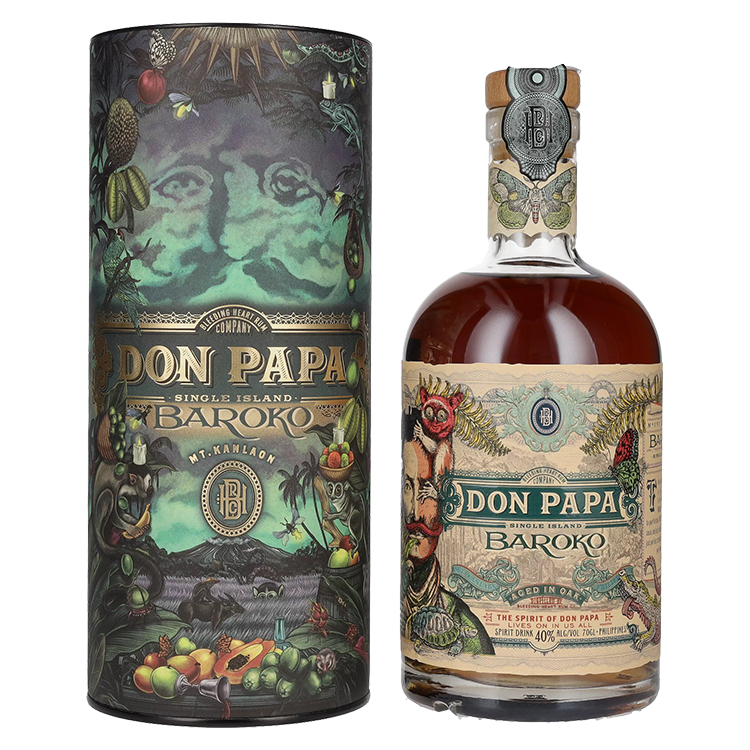 Rum Don Papa Baroko Limited Edition Harvest Canister + GB 0,7 l