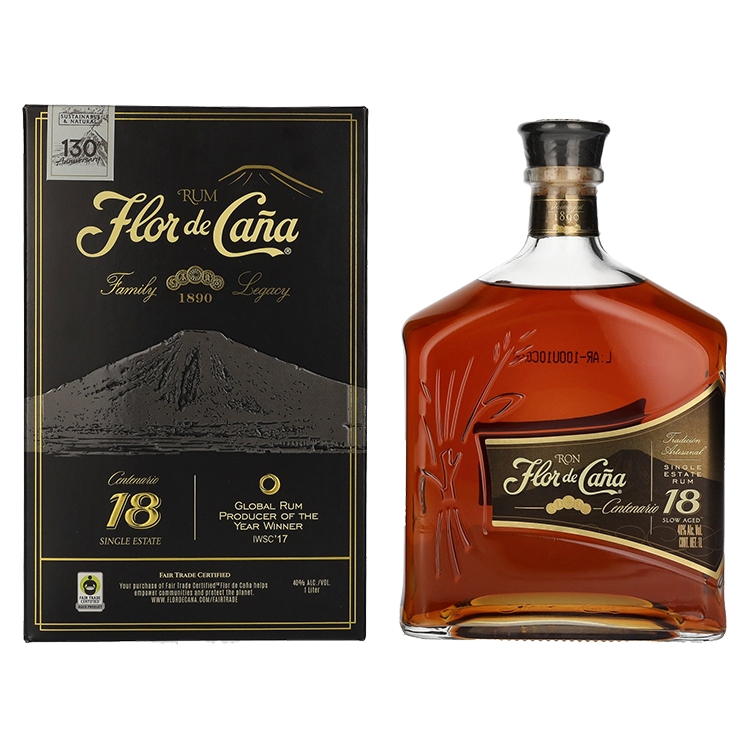 Rum Flor de Cana 18 y + GB 1 l