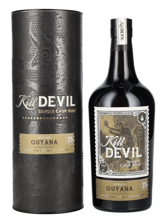 Rum Hunters Laing Kill Devil Guyana 25 Years Old Single Cask Rum 1992 + GB 0,7 l