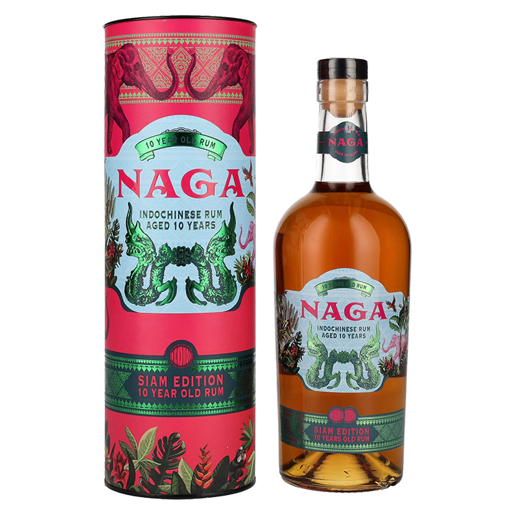 Rum Naga 10 Years Old Asian Rum SIAM EDITION + GB 0,7 l