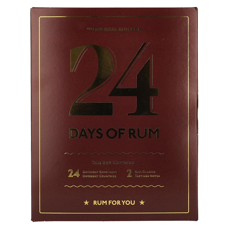 Rum S.B.S 24 DAYS OF RUM The Original Rum Box + 2 kozarca 24x0,02 l