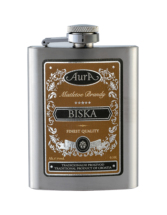 Sadno žganje Biska Aura + flaška GB 0,1 l