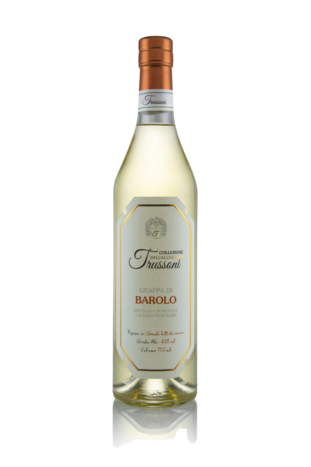 Sadno Žganje Grappa di Barolo gialla Collezione dell'Alchimista Trussoni 0,70 l