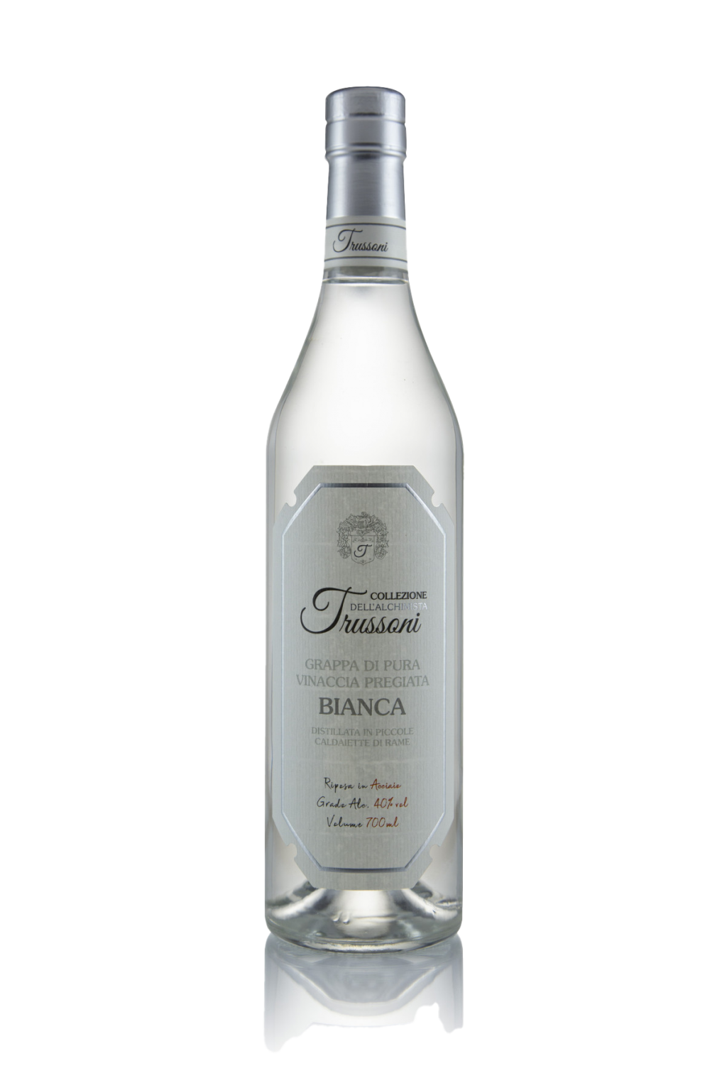 Sadno Žganje Grappa di pura vinaccia bianca Collezione dell'Alchimista Trussoni 0,70 l