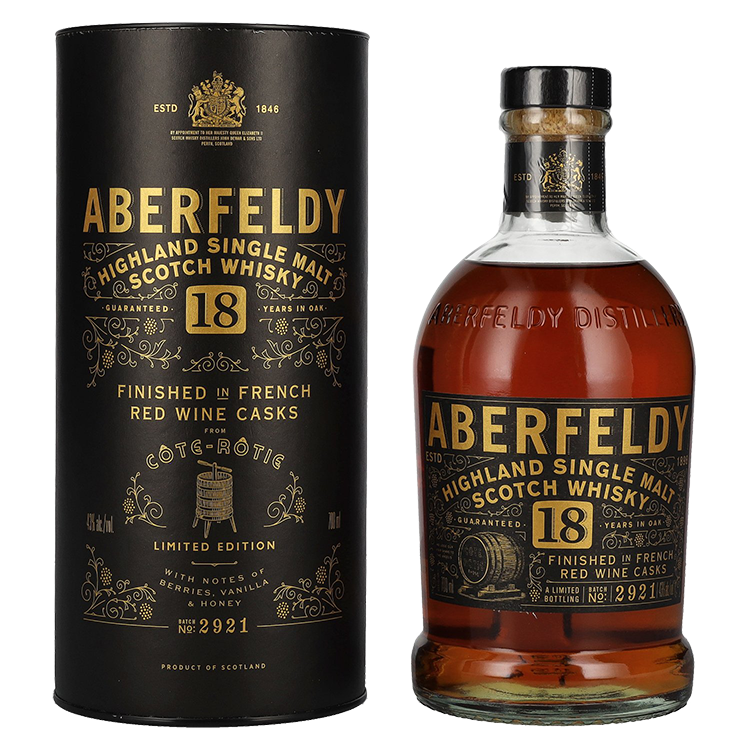 Škotski whisky Aberfeldy 18 YO + GB 0,7 l